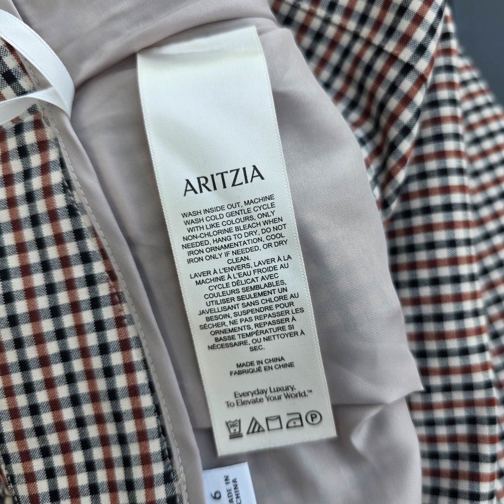Aritza Sunday Best Micro Skirt 6 Mini Plaid Check High Rise Luxe Academia Ivy - Picture 4 of 6